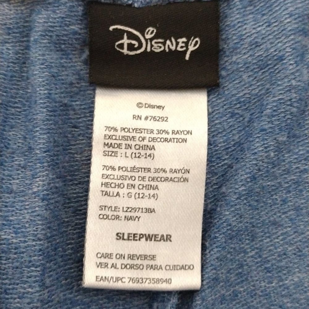 Disney Mickey Mouse Blue Pink Printed Jogger Pajama Lounge Pants‎ Large - Picture 12 of 14